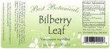 Bilberry Leaf Extract Label