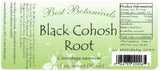 Black Cohosh Root Extract Label