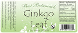 Ginkgo Leaf Extract Label
