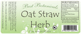 Oat Straw Herb Extract Label