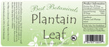 Plantain Leaf Extract Label