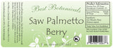 Saw Palmetto Berry Extract Label