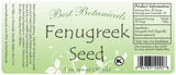Fenugreek Seed Extract Label