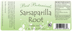 Sarsaparilla Root Extract Label