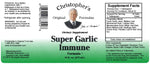 Super Garlic Immune Syrup 16 oz. Label